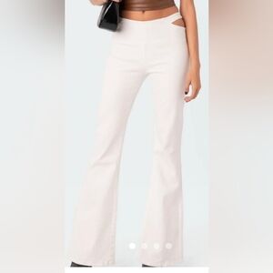 Edikted White Flare Pants (S)